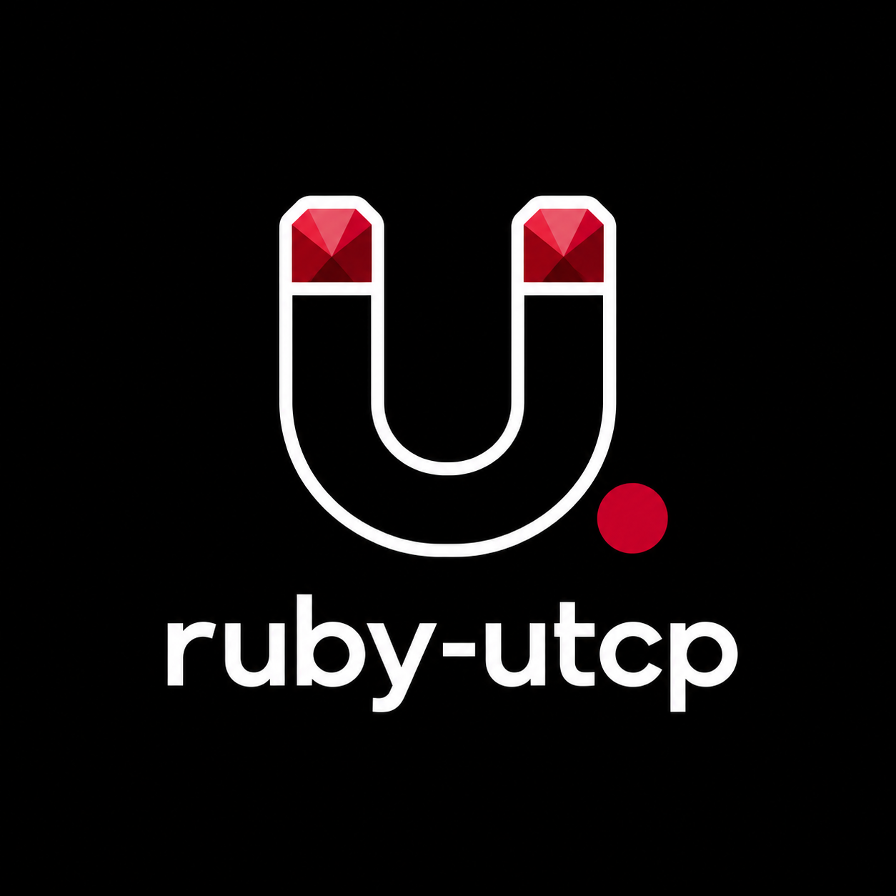 Ruby UTCP ruby-tipped magnet logo